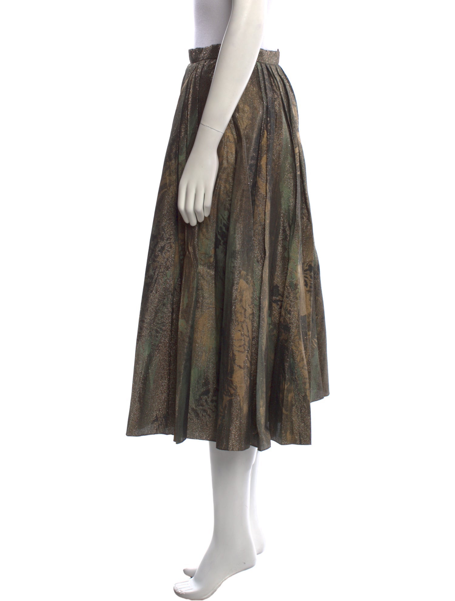 Ralph Lauren Collection Printed Midi Length Skirt